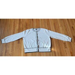 Adrianna Papell Womens Cardigan Sweater L Pearl Button Closure